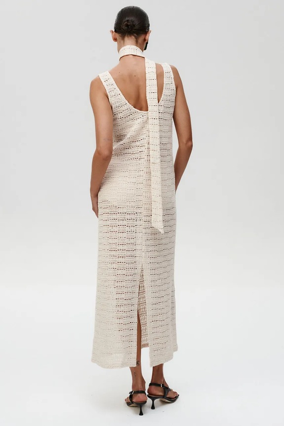 Undress Code rochie de vară din bumbac Utopia Dress 1183 bej SS26