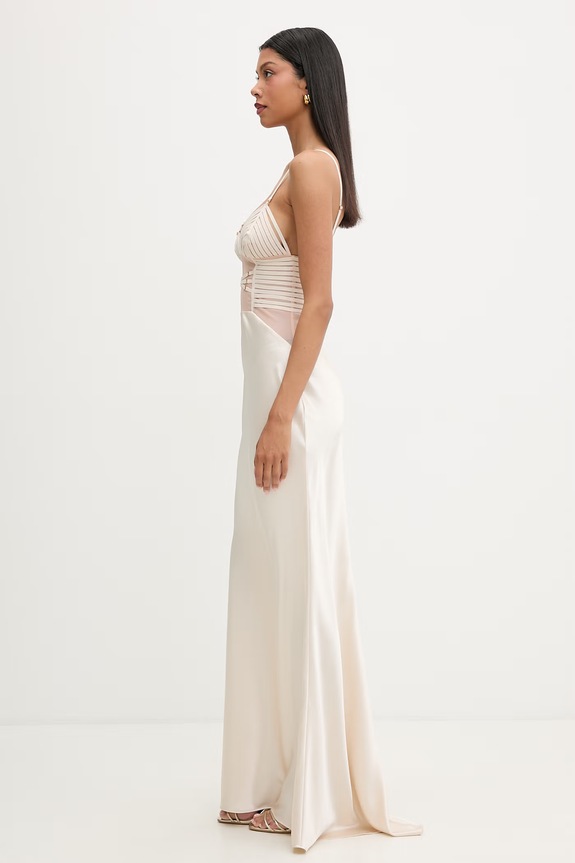 Elisabetta Franchi Розкльошена сукня ABR5362E2 бежевий SS26