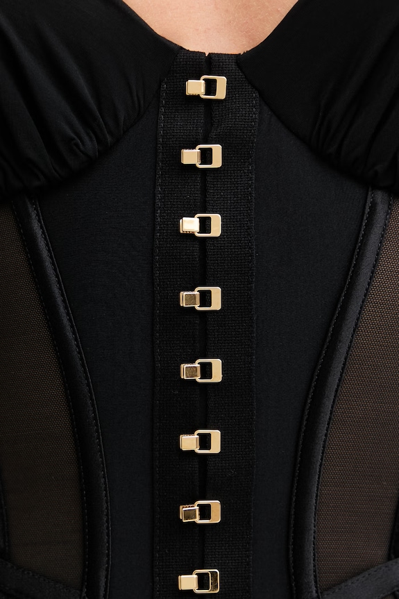 Elisabetta Franchi rochie cu corset AB90762E2 negru