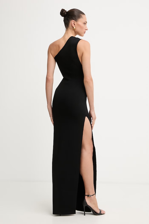 Îmbrăcăminte Elisabetta Franchi rochie cu vâscoză AM43B62E2 negru