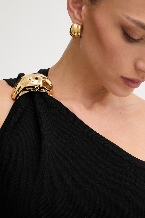 Elisabetta Franchi rochie cu vâscoză AM43B62E2 negru