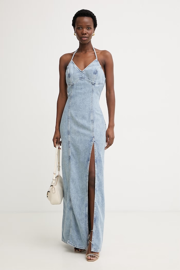 Guess sukienka letnia jeansowa JAMELIA W6GK10.D0698 niebieski SS26