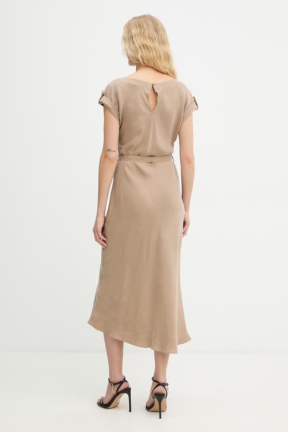 Ruházat Guess ruha viszkózzal DALIA W6GK50.W1950 bézs