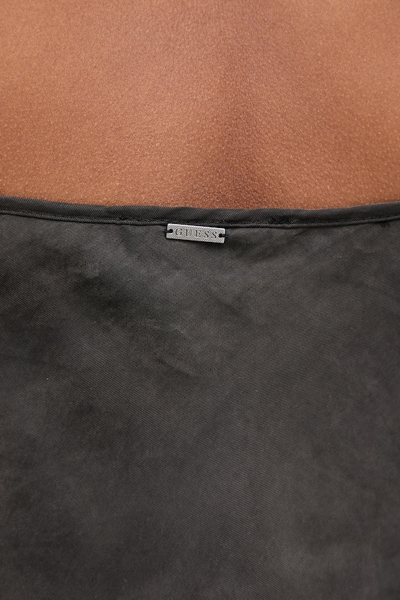 Guess φόρεμα lingerie με βισκόζη AKILINA W6GK94.W2266 μαύρο