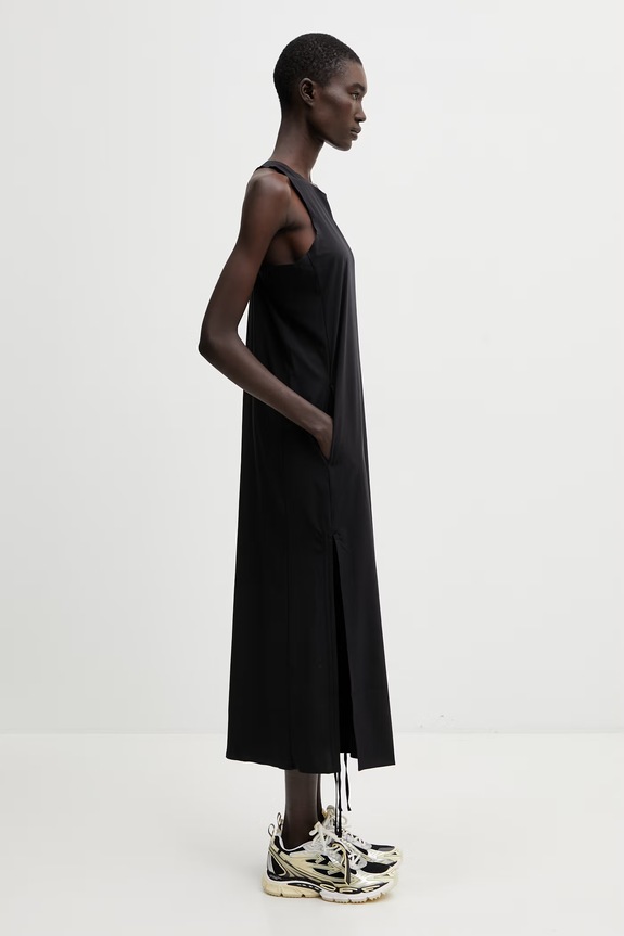 Y-3 RACER DRESS sukienka gładka czarny KD1482