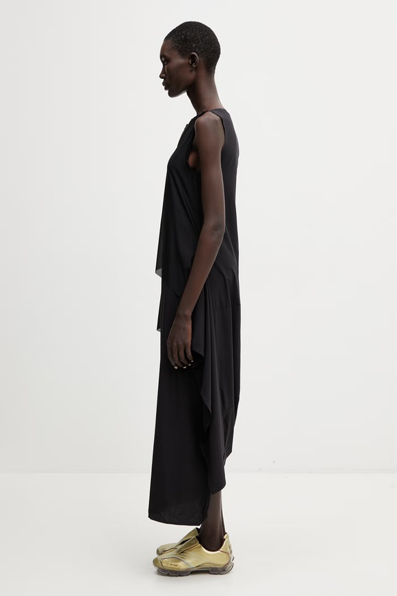 Y-3 MESH DRESS sukienka gładka KD1548 czarny SS26