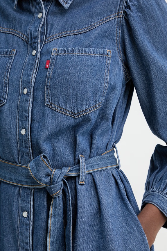 Levi's vestito di jeans JOURNEY LS MAXI 005OK blu