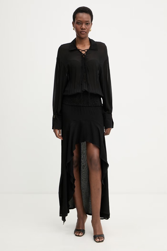 Patrizia Pepe sukienka z wiskozy 2A3063.A776 czarny SS26