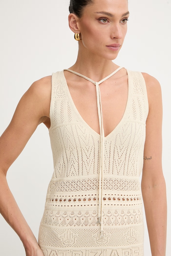 Patrizia Pepe top damski 2K0383.K332L beżowy SS26