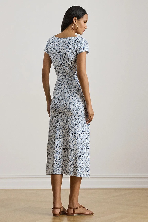 Lauren Ralph Lauren sukienka bawełniana 200P09120 niebieski SS26