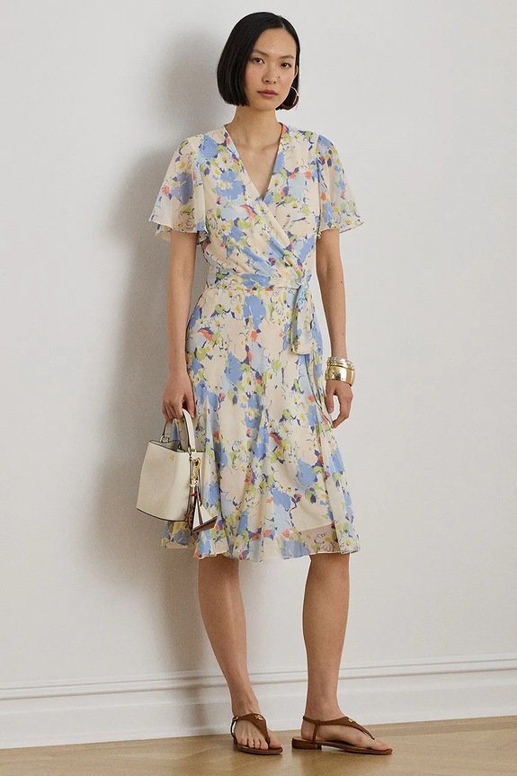Lauren Ralph Lauren sukienka beżowy 200P13607