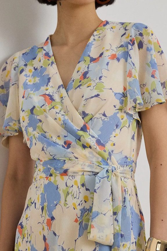 Lauren Ralph Lauren sukienka beżowy 200P13607