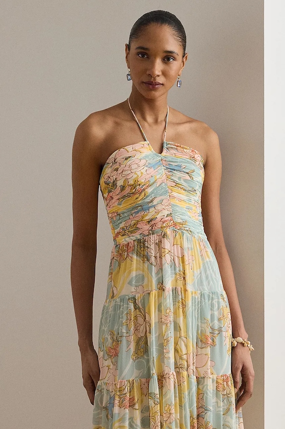 Îmbrăcăminte Lauren Ralph Lauren rochie drapată 253P08930 bej