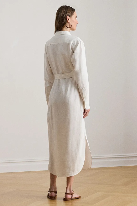 Lauren Ralph Lauren σεμιζιέ λινό 200P13685 λευκό SS26