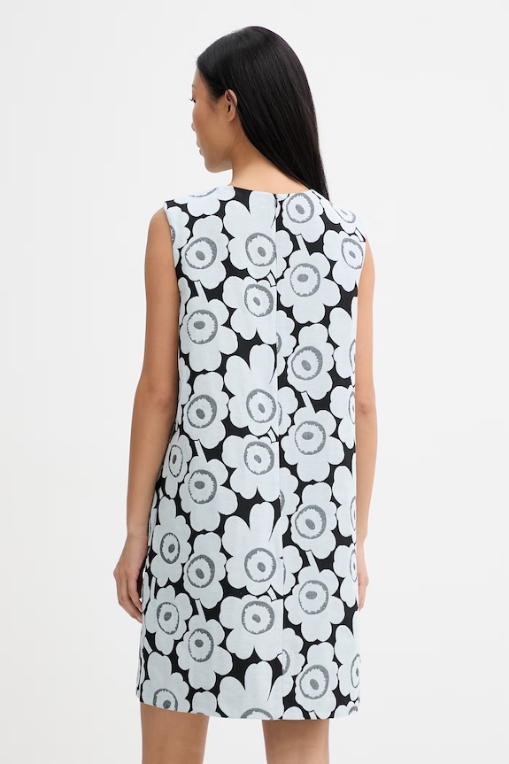 Odzież Marimekko sukienka letnia z bawełną 095135 niebieski