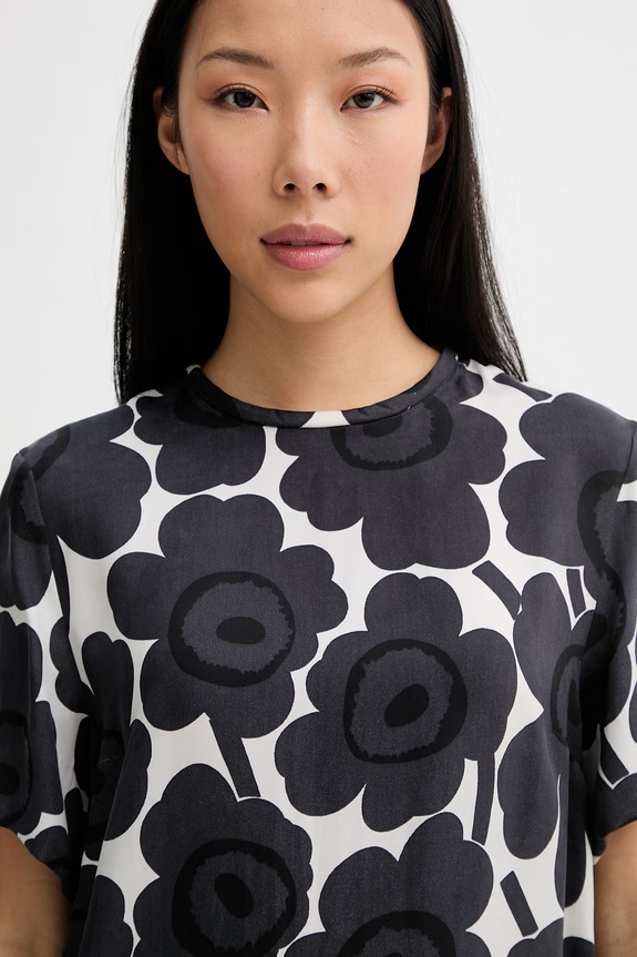 Marimekko letné šaty s lyocellom čierna 095147