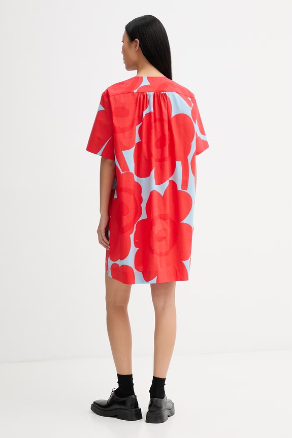 Oblečenie Marimekko Košeľové šaty bavlnené 095217 červená