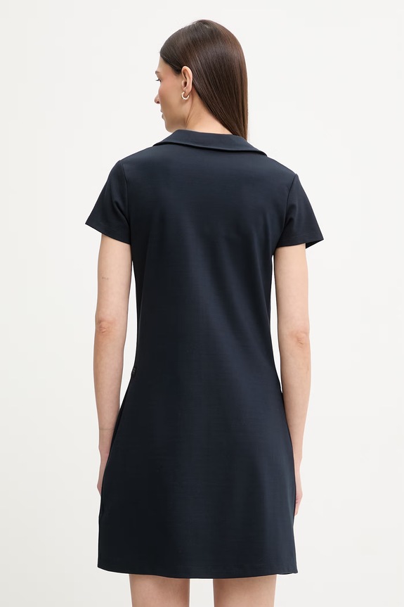 Îmbrăcăminte G-Star rochie cu vâscoză Soft sculpt fit flare D28665.E406 bleumarin