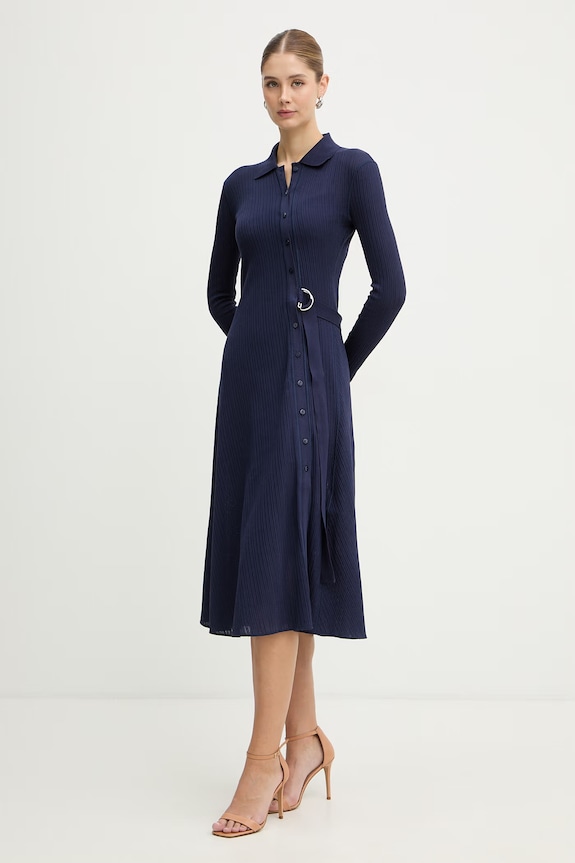 MAX&Co. rochie din bumbac MCOGETTITO 2616621021200 bleumarin SS26