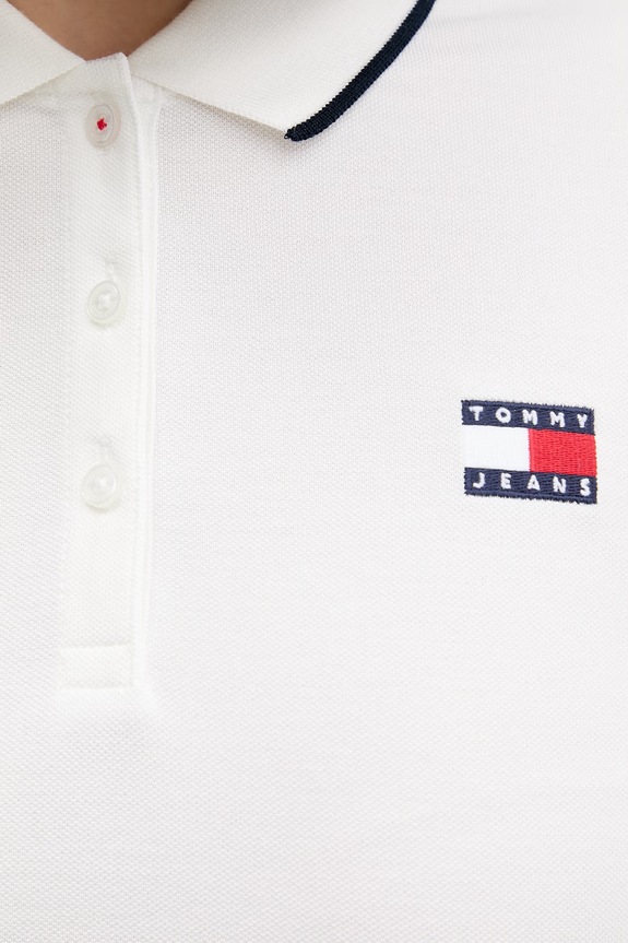 Tommy Jeans letné šaty s bavlnou DW0DW22328 béžová