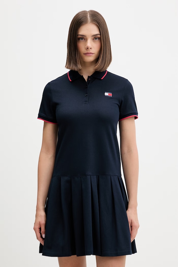 Tommy Jeans καλοκαιρινό με βαμβάκι σκούρο μπλε DW0DW22328