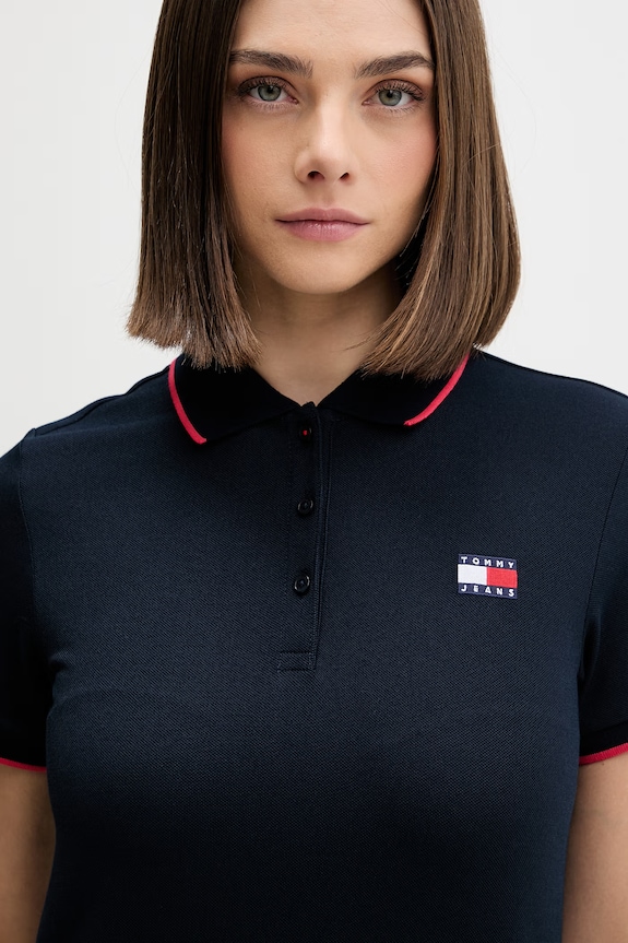 Tommy Jeans καλοκαιρινό με βαμβάκι σκούρο μπλε DW0DW22328