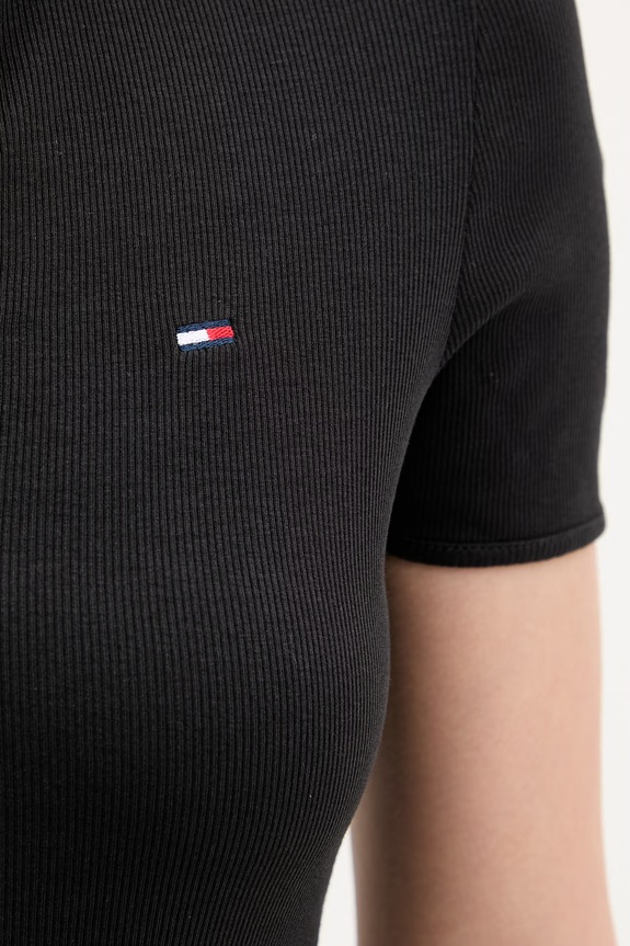 Tommy Jeans rochie cu bumbac DW0DW22331 negru