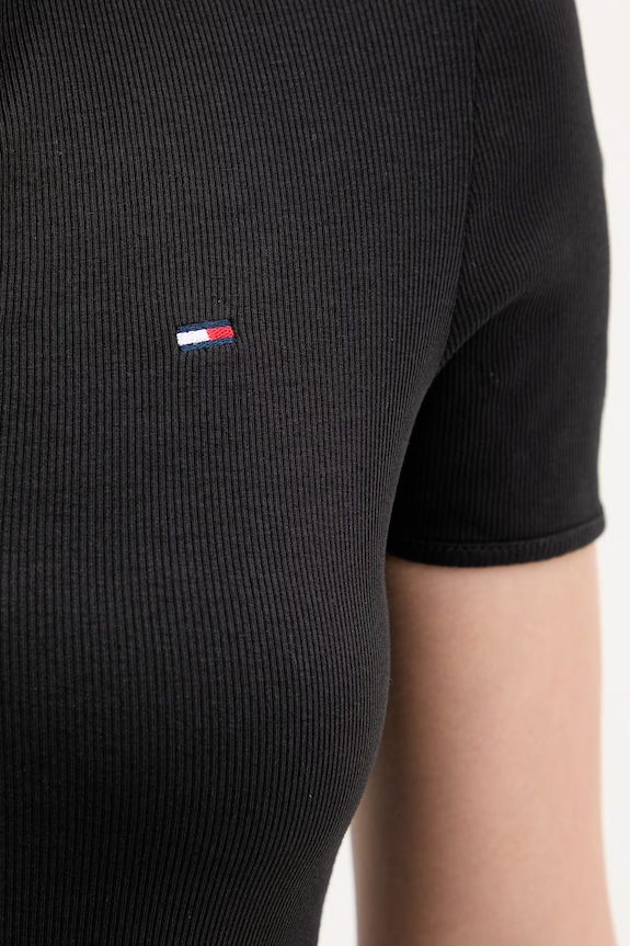 Tommy Jeans rochie cu bumbac DW0DW22331 negru