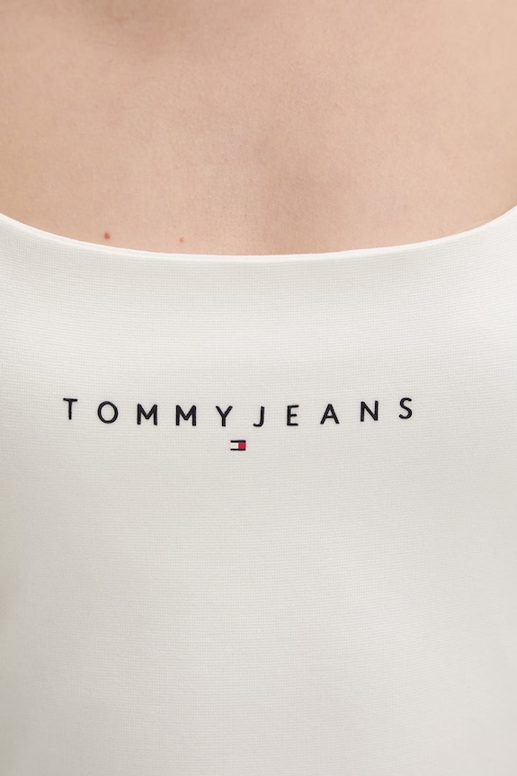 Tommy Jeans rochie cu vâscoză DW0DW22338 alb