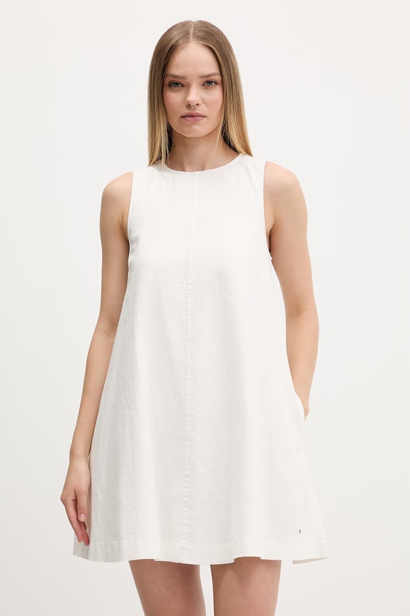 Tommy Jeans rochie de vară cu in alb DW0DW22343
