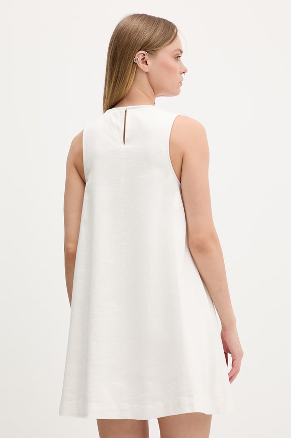Îmbrăcăminte Tommy Jeans rochie de vară cu in DW0DW22343 alb