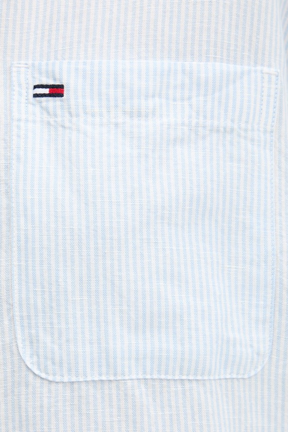 Tommy Jeans rochie tip cămașă cu in DW0DW22344 albastru