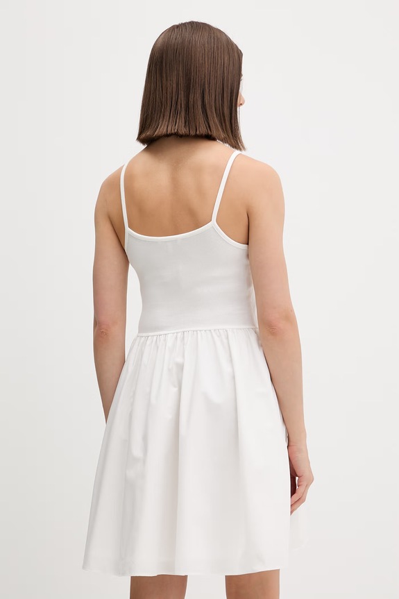Îmbrăcăminte Tommy Jeans rochie evazată cu bumbac DW0DW22352 bej