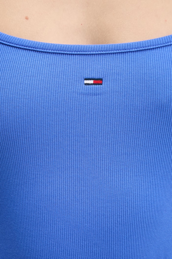 Tommy Jeans haljina A-kroja s pamukom DW0DW22352 ljubičasta