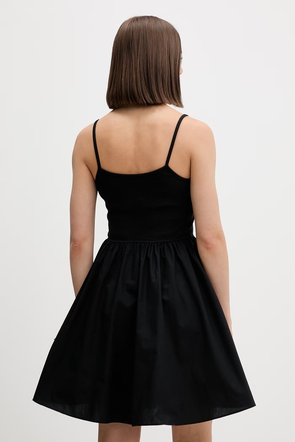 Odjeća Tommy Jeans haljina A-kroja s pamukom DW0DW22352 crna