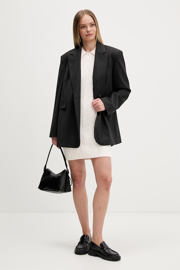 Tommy Jeans rochie tricotată din bumbac DW0DW22591 bej SS26