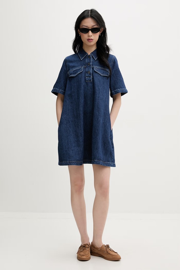 Tommy Jeans rochie denim DW0DW22989 albastru SS26