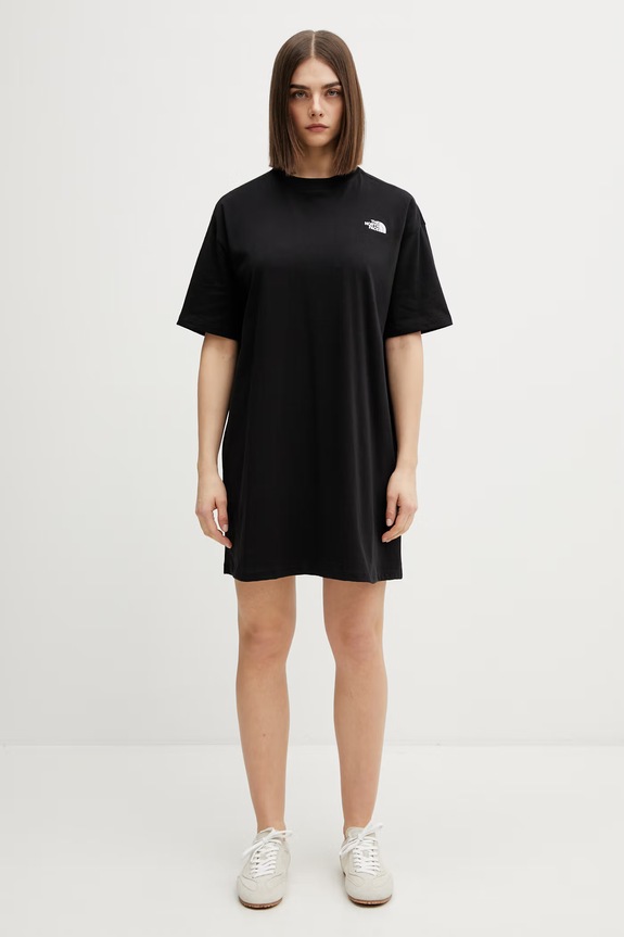 The North Face sukienka bawełniana Evolution Simple Dome bawełna czarny NF0A8FDMJK31
