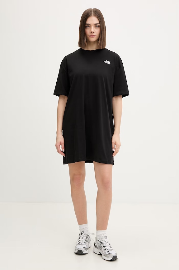 The North Face rochie din bumbac Evolution Simple Dome NF0A8FDMJK31 negru SS26