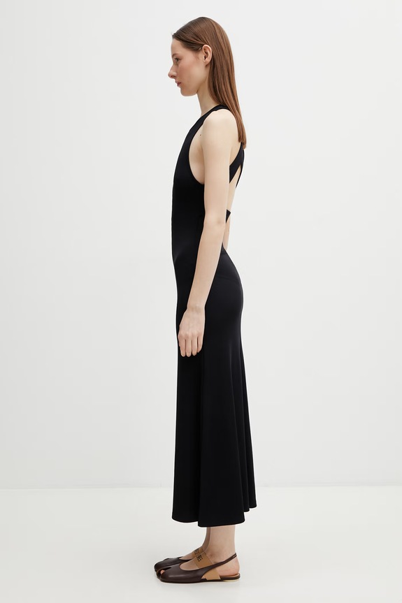 Maison Kitsuné haljina bez uzorka QW01652KA0034 crna SS26