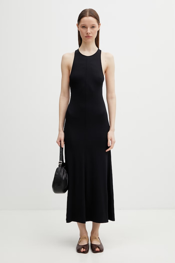 Maison Kitsuné haljina bez uzorka QW01652KA0034 crna