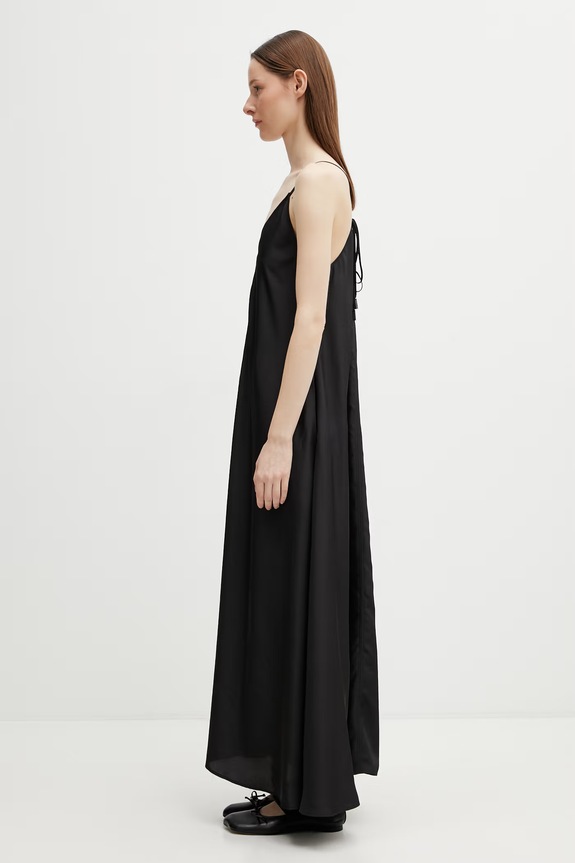 Maison Kitsuné Fluid šaty hladké QW01603WF4062 černá SS26