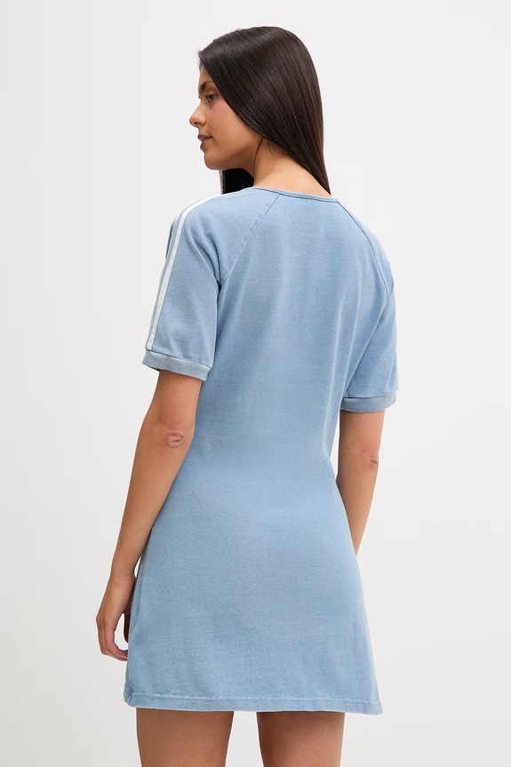 Odjeća adidas Originals ljetna haljina od pamuka KZ5056 plava