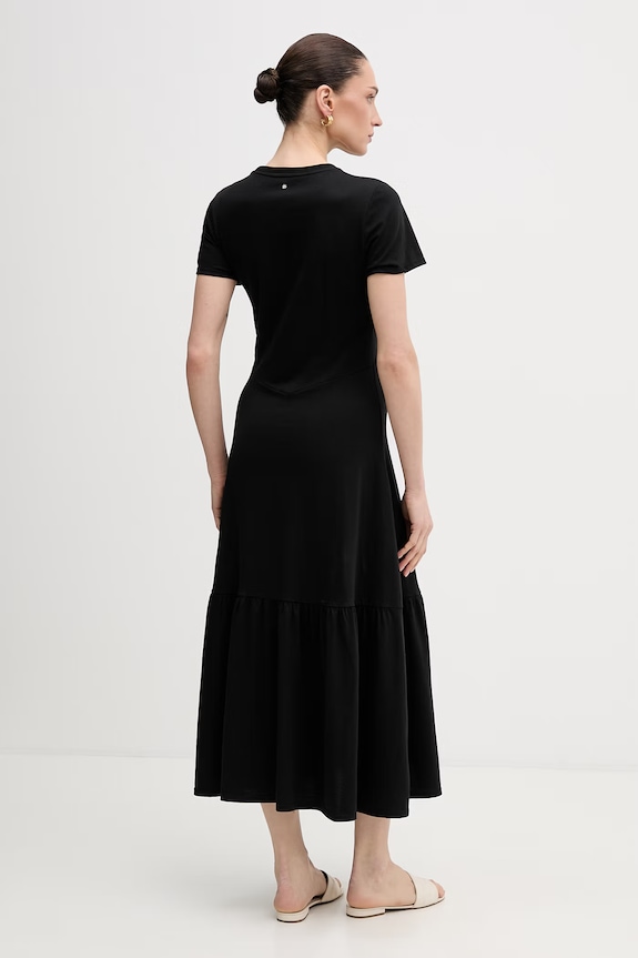 Ρούχα Βαμβακερό φόρεμα Dkny DJ6D9175 μαύρο