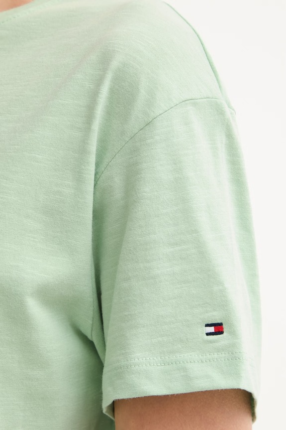 Tommy Hilfiger φόρεμα βαμβακερό WW0WW48747 πράσινο