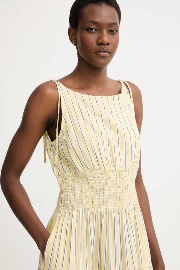 Tommy Hilfiger rochie de vară galben WW0WW51052
