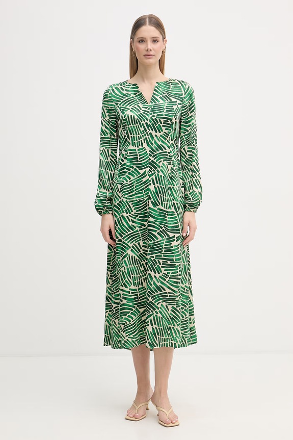 Marc Aurel rochie cu vâscoză verde 6242A11090