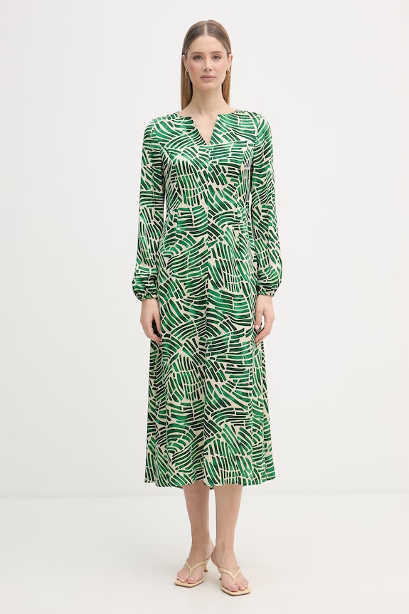 Marc Aurel rochie cu vâscoză verde 6242A11090