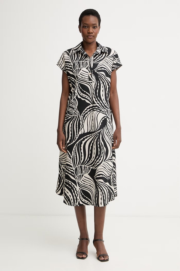Joseph Ribkoff rochie de vară din bumbac cu elastan negru 262262