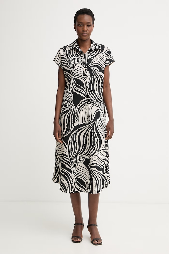 Joseph Ribkoff rochie de vară din bumbac cu elastan negru 262262